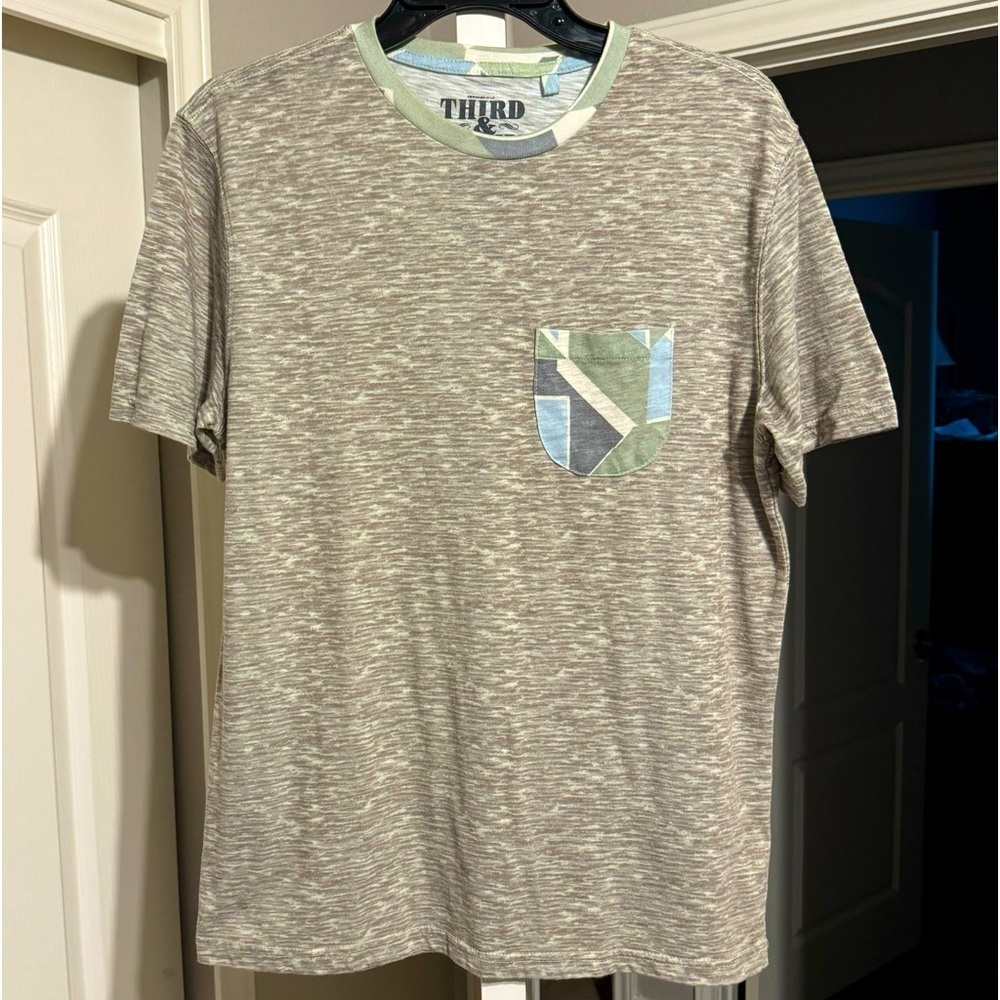 Third & Army Ringer Pocket Heather T-Shirt
